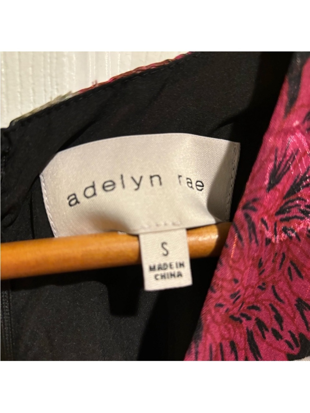 Adelyn Rae Black Floral Tiered V-Neck Maxi Dress with Pink and Yellow Blooms - Picture 4 of 6
